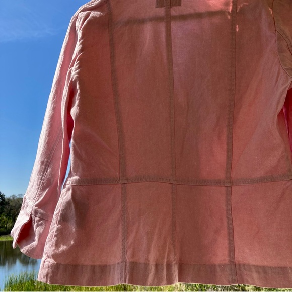 per una marks and spencer jacket vintage pink Linen/Cotton/Elastane Size:14 - Picture 6 of 14